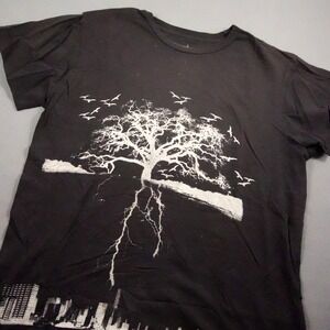 Elias Co / Conspirators Tree Lightning City Men T-Shirt L Nature Goth Artistic